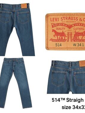 Levi's 514 Straight Fit Jeans – Size 34x32